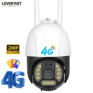 Levofast 5mp 3mp V380 Pro Auto Tracking 4G Sim Kaart Wifi Camera Full Color Nachtzicht Beveiligingscamera Ip Netwerkcamera