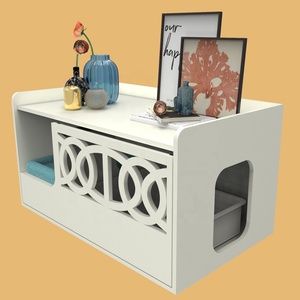 Hidden Cat <strong>Litter</strong> <strong>Box</strong> Cabinet Wooden Cat Washroom <strong>Furniture</strong> - Product Image 2