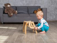 Tabouret pliant pour enfants 2-en-1 convertible en bois, chaise pliable pour cuisine et salle de bain, fournisseurs OEM/ODM