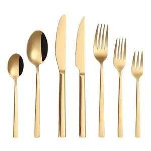 Hochzeits spiegel Golden Besteck Sets Luxus hochwertige Edelstahl Gabel und Messer Set