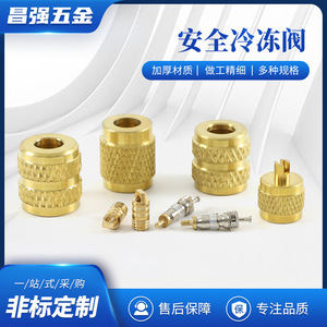 Válvula de aguja de latón roscada Changqiang para carga de refrigerante en aire acondicionado y refrigerador (gas R22, R410) - Manual - Product Image 5