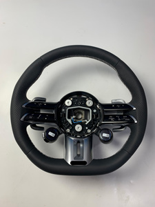 Volante Deportivo de Cuero con Botones OLED Hechos a Mano para Mercedes Benz <span class=keywords><strong>AMG</strong></span> W205 W213 W222 W463 G63 A45 <span class=keywords><strong>AMG</strong></span> C43 <span class=keywords><strong>AMG</strong></span> - Product Image 1