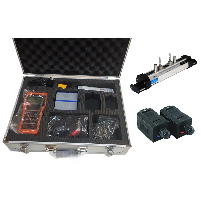 Débitmètre ultrasonique Portable en acier inoxydable, outil de mesure du débit d'eau