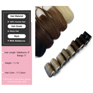 Parrucche con frangia a clip in 32 colori, <span class=keywords><strong>extension</strong></span> per capelli umani con frangia corta e voluminosa - Product Image 4