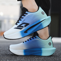Chaussures de course à semelle en caoutchouc haute élasticité pour hommes et femmes, légères, tendance, décontractées, chaussures de marche, chaussures de sport