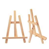 Dudukan Ponsel dan Tablet Kayu Cokelat Muda Trendi, Dekorasi Meja Belajar, Gadget, Mini Easel Lipat untuk Tablet