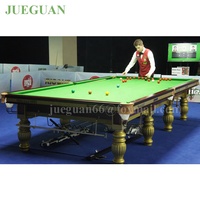 Meilleure table de billard de tournoi Strachan Shender Prince Gold Luxury 9 Ball 12 pieds avec plateau en ardoise de qualité tournoi