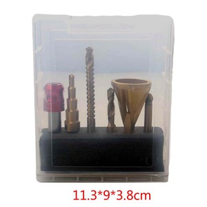 <b>Step</b> <b>Drill</b> Chamfering Tapping 6-Piece Set Brass Plug Cutting Bits Spiral Woodworking Hole Opener Pagoda <b>Drill</b> Quick Release - Product Image 2