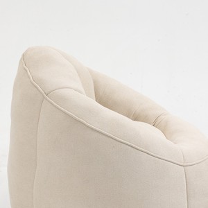 Fauteuil pouf rembourré en mousse haute densité, design moderne, pour salon et bureau à domicile, avec repose-pieds - Product Image 4