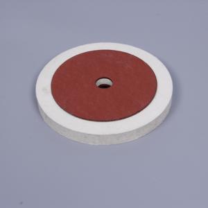 Almohadilla de Fieltro de Lana de Alta Densidad con Respaldo de Plástico Rojo para Pulir Metal - Product Image 3