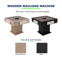 Table de Mahjong Automatique de Luxe Personnalisable avec Machine à Mélanger les Jetons Silencieuse, Pliable, pour 4 Joueurs, Pieds en Bois, Idéale pour Villa Moderne ou Salle de Jeu à Domicile