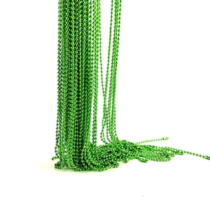 Green Color Metal Ball Chain 40 different color available lead&nickel free children necklace