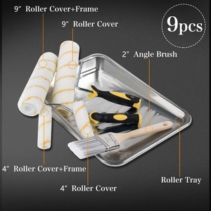 3 Zoll Pinsel Holzgriff Mal werkzeuge Farb <span class=keywords><strong>roller</strong></span> Wandmal werkzeuge - Product Image 3