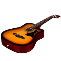 HUASHENG 38 Inch High Gloss Acoustic Guitar Kit OEM ODM CUSTOM Beginner Guitar Acoustic with Accessories