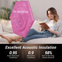 18 Panneaux Acoustiques Hexagonaux Panneaux Insonorisants Haute Densité pour Murs Design Moderne Salon & Chambre à Coucher