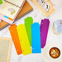 Pemisah Binder daun longgar, Folder File Tab Indeks halaman pembagi plastik kancing buku untuk Perencana