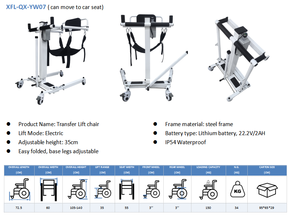 Ascenseur patient de fauteuil roulant de transfert pour la chaise de douche portative de transport de <span class=keywords><strong>commode</strong></span> de chevet d'ascenseur de voiture à la maison - Product Image 6