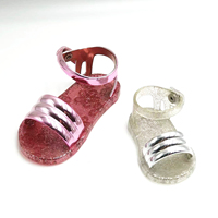 Sandalias de gelatina de PVC para niños y niñas, zapatos de moda de diseño clásico, sandalias de Punta abierta, antideslizantes para playa