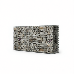Cesto Gabion in Acciaio Zincato 78.7x19.7x39.4 Pollici per Decorazione Esterna del Giardino - Product Image 1