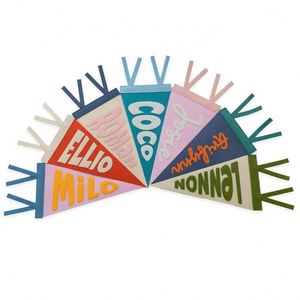 Nouveau style 2025 – Drapeau de fanion coloré pour équipes scolaires et universitaires, avec broderie par sublimation, idéal pour la publicité - Product Image 1