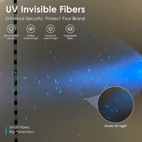 Papier de sécurité A4 120 g/m² 100 % pâte de bois, filigrane Dove avec fil vert à bleu et fibres UV pour la protection des documents