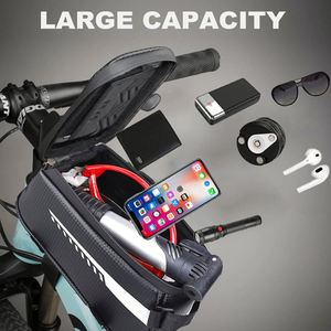 Custom Waterproof Mountain <b>Bicycle</b> <b>Frame</b> Bag Front Top Tube Cycling Pockets 21x9x10.5cm Lightweight 0.1kg Multi-color in Trend - Product Image 4