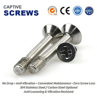 Vis captives en acier inoxydable sur mesure non standard, OEM ODM M2 M4 M6 M8 M10 M12, fixations à ressort, vis captives