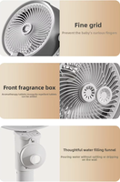 Ventilateur brumisateur humidifiant pour sol/bureau, moteur sans balais, télécommande, oscillation à trois vitesses, hauteur réglable, double pulvérisation, ventilateur domestique
