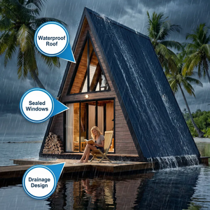 Casa de Juegos Triangular de Madera Tratada a Presión Moderna |   Casa de Jardín Infantil Resistente y Ecológica - Product Image 4