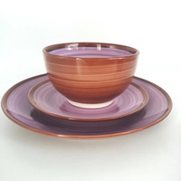 Ensemble de table Elengent canada vaisselle de maison assiette vajillas de qualité AB 16pcs vaisselle de mariage violette en céramique