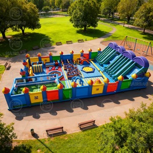 Parco gonfiabile avventura grande castello gonfiabile all'aperto ostacolo gonfiabile parco divertimenti bambino saltare in aria parco giochi grande rimbalzo - Product Image 6