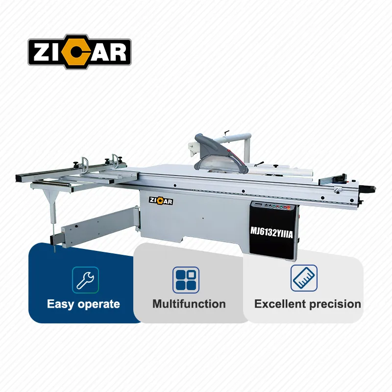 Zicar Horizontale Hout Snijden Dia Tafel Panel Saw Cutter Hout Multiplex Zag Snijmachine 45 Of 90 Graden