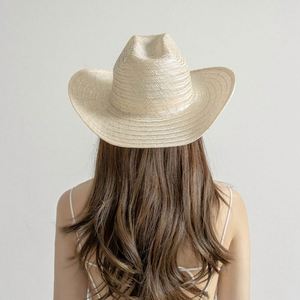 Wholesale Men Women Wide Brim Panama <b>Straw</b> Beach <b>Hat</b> Luxury High Quality Sisal Hemp Cowboy <b>Hats</b> - Product Image 2