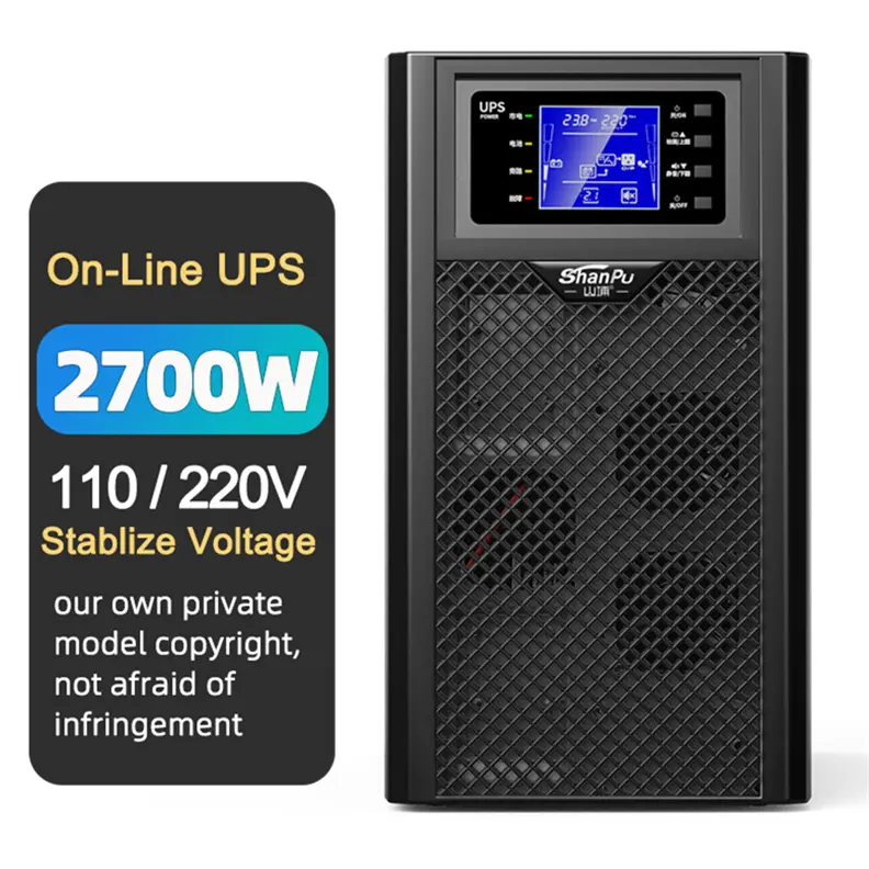 高速配信1kva2kva 3kva 110V 220V単相アップバックアップ電源UPS 10時間バックアップ付き