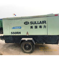 Compresseur d'air à vis diesel mobile portable Sullair d'occasion, 550 CFM, 250 psi, 550 RH, en bon état