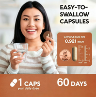 Capsules personnalisées à marque privée, 60 capsules d'extrait de cannelle de Ceylan 20:1, complément alimentaire pour soutenir le métabolisme et la santé cardiaque