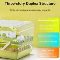 Cage à cobayes en fil métallique à vente chaude, base en plastique, cage à hamster avec petite maison