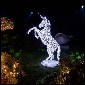 Grandes decoraciones navideñas con luz LED en forma de caballo para parques y calles al aire libre - Product Image 4
