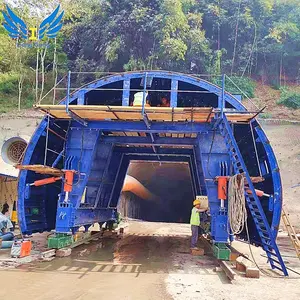 Hidrolik terowongan lapisan troli baja Formwork untuk kereta bawah tanah Metro lapisan cepat terowongan kecepatan permukaan formwork untuk konstruksi