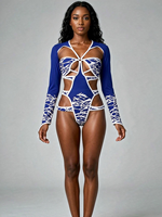 Baju Renang Monokini Karnaval Senin dengan Logo Kustom OEM, Grosir Baju Renang Karnaval Trinidad, Baju Renang Jouvert, Kostum Mas Kostum Karibia