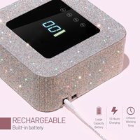 Lampe UV LED professionnelle portable 48W réglable pour gel à ongles, rechargeable, pour usage domestique et en salon, séchoir à ongles en plastique pour manucure