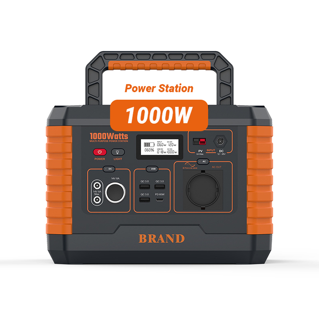 Lifepo4 Battery Charge Solar Generator for Outdoors Camping Travel Backup Lithium Battery 1000w Portable Solar Power Station