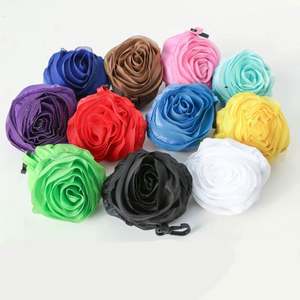 Bolsa de Compras Plegable de Poliéster 190T con Forma de Rosa, Ecológica, Creativa, con Logotipo Personalizado Imprimible - Product Image 2