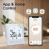 Thermostat intelligent Tuya WiFi 230V pour chauffage par le sol moderne, contrôleur de température de l'eau 3A, grand écran, compatible Alexa Google, pour sous-sol