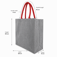 Sac fourre-tout promotionnel en toile de coton recyclé 225 GSM, design à soufflets, poignées rembourrées, impression personnalisée, vente en gros, marque privée