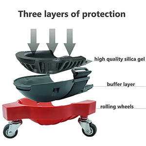 Genouillère avec roulettes en PP mat, accessoires de pose de carrelage industriels durables - Product Image 2