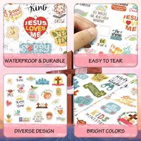 Autocollants chrétiens pour enfants, autocollants sur le thème de la Bible et de Jésus pour l'école du dimanche, les travaux manuels de Pâques, les tableaux de prière, les cadeaux de fête