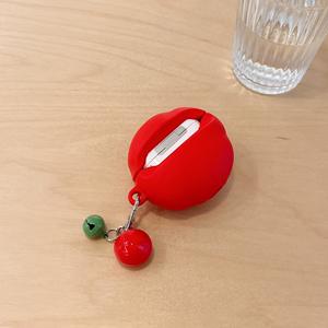 Étui de protection 3D amusant en silicone motif tomate pour <span class=keywords><strong>AirPods</strong></span> 1 2 3 4 Pro 2 avec pendentif - Product Image 5