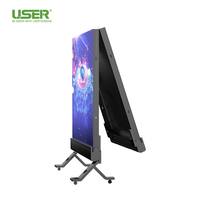 Nouvel afficheur LED holographique transparent COB P3.91 1000x2000mm 6000 nits, écran publicitaire pliable pour magasin de détail