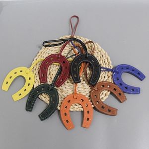Porte-clés Fer à Cheval Vintage Western Cowboy en Cuir, Pendentifs Fer à Cheval, Accessoire pour Sac à Main, Portefeuille, Pochette - Product Image 1